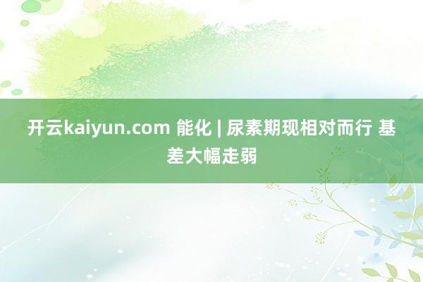 开云kaiyun.com 能化 | 尿素期现相对而行 基差大幅走弱