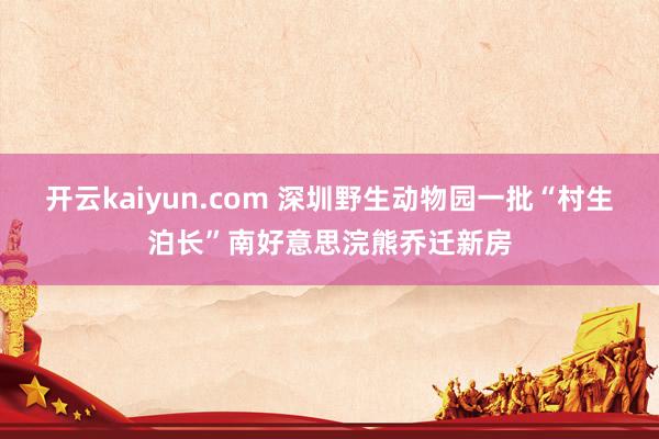 开云kaiyun.com 深圳野生动物园一批“村生泊长”南好意思浣熊乔迁新房