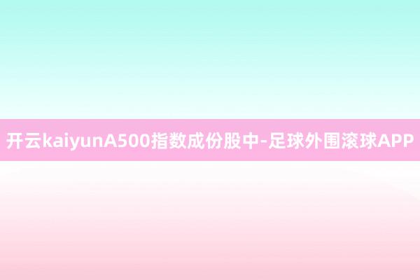 开云kaiyunA500指数成份股中-足球外围滚球APP