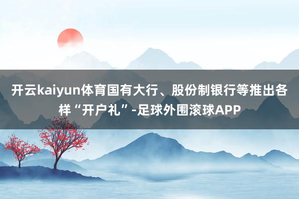 开云kaiyun体育国有大行、股份制银行等推出各样“开户礼”-足球外围滚球APP