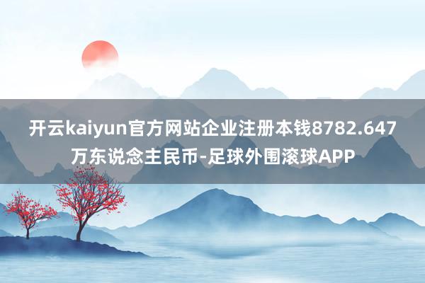 开云kaiyun官方网站企业注册本钱8782.647万东说念主民币-足球外围滚球APP