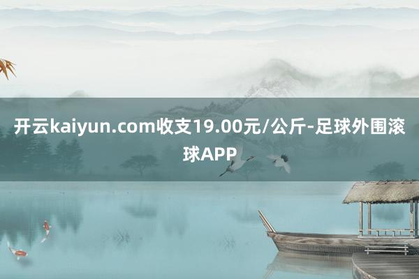 开云kaiyun.com收支19.00元/公斤-足球外围滚球APP