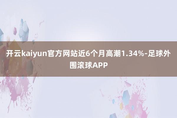 开云kaiyun官方网站近6个月高潮1.34%-足球外围滚球APP