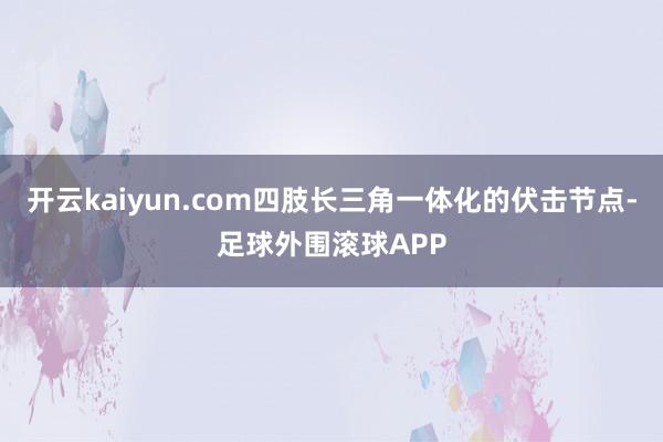 开云kaiyun.com四肢长三角一体化的伏击节点-足球外围滚球APP